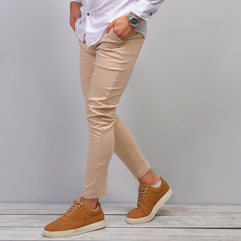 شلوارمردانه رنگ کرمی مدلParsa