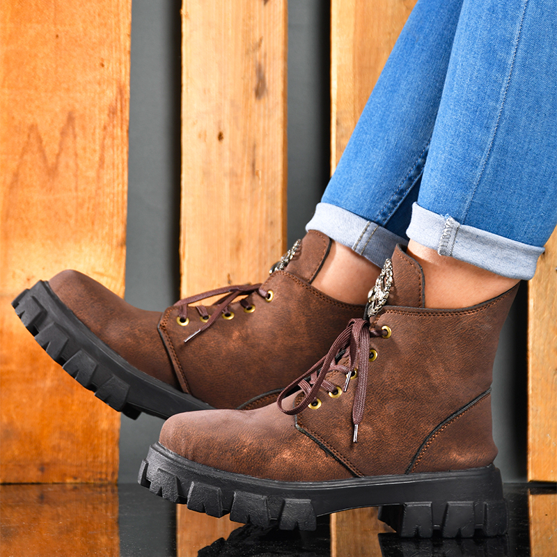 نيم بوت دخترانه قهوه اي مدلArmis