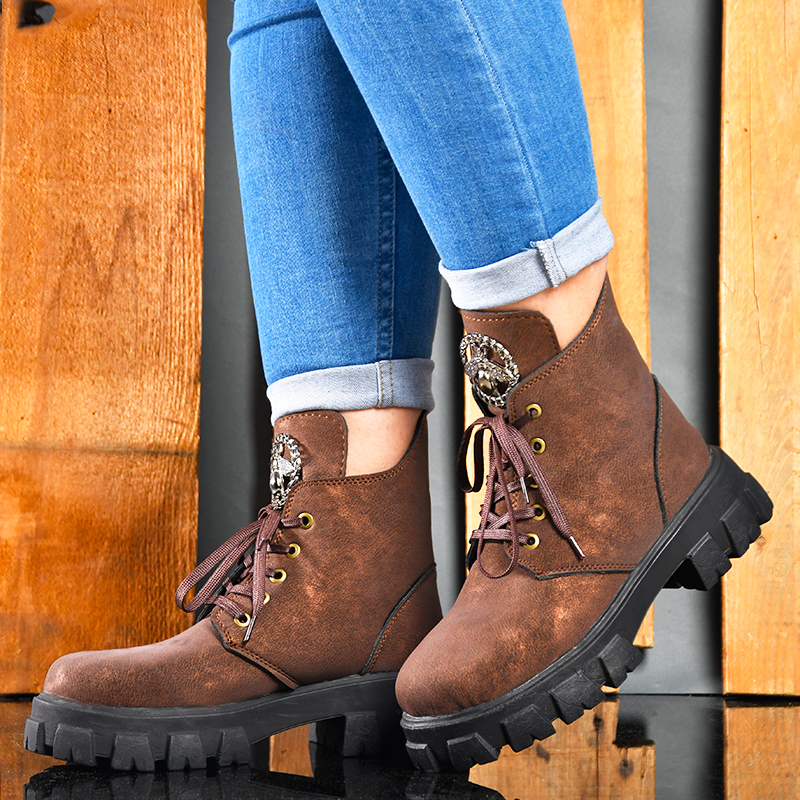 نيم بوت دخترانه قهوه اي مدلArmis