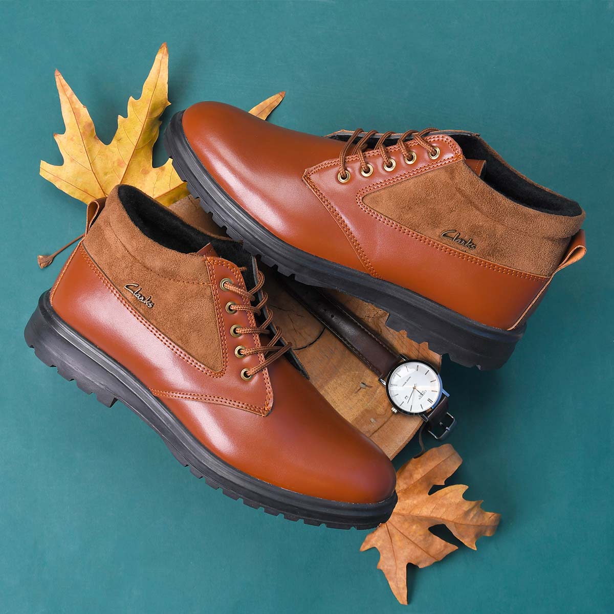 کفش ساقدار مردانه قهوه ای روشن مدل Bonshad