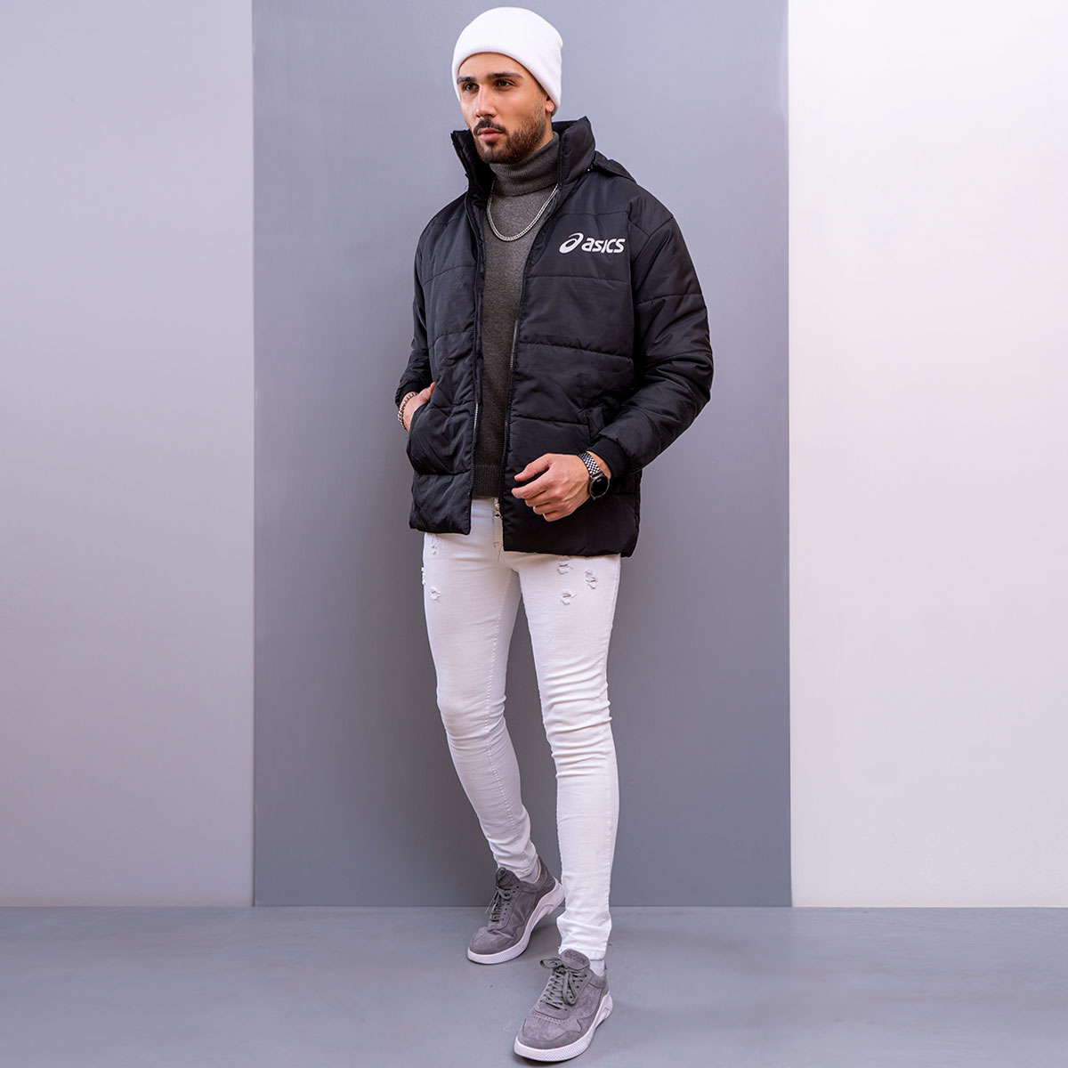 کاپشن مردانه مشکی Hirash