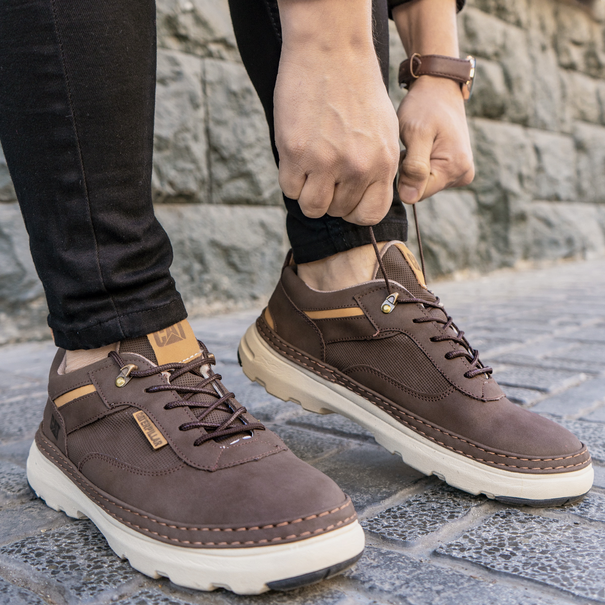 کفش مردانه رنگ قهوه ای مدل Punit