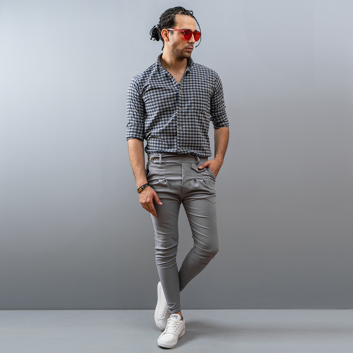 پيراهن چهار خانه مردانه مدل Dashil