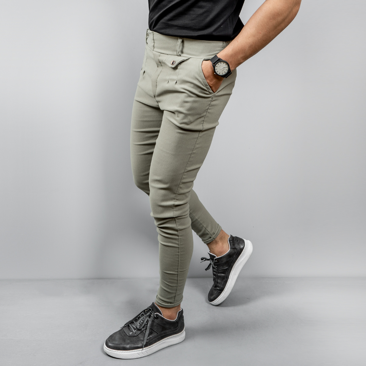 شلوار مردانه سبز مدل Aflak