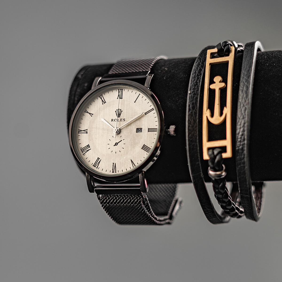 ساعت طرح رولکس مشکی مدل Bavan