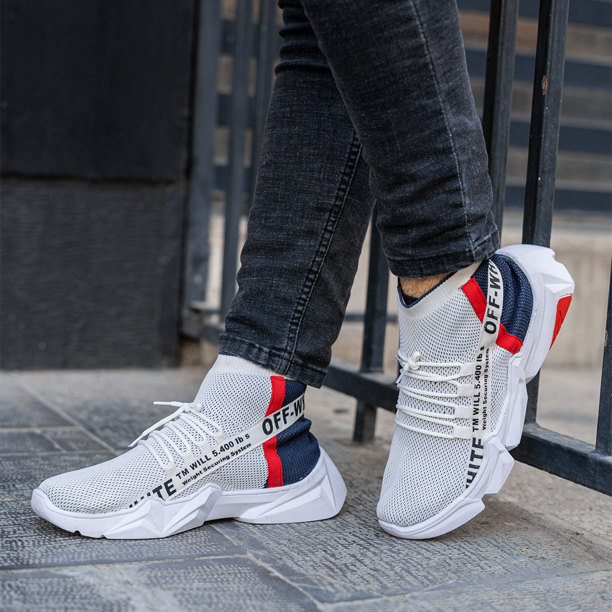 کفش ورزشی Off-White مردانه دو رنگ مدلSasan