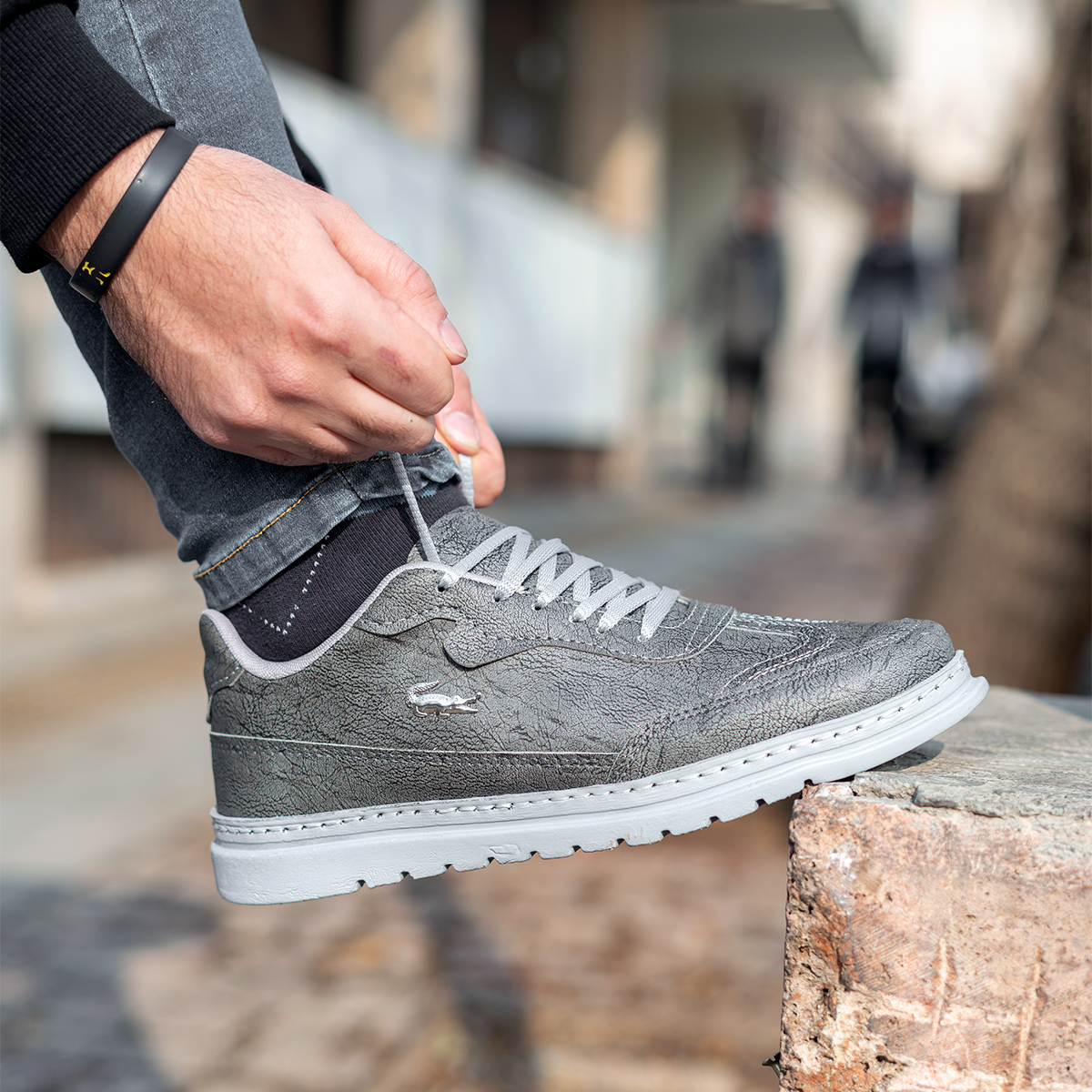 کفش تخت LACOSTE مردانه طوسی مدلHeron