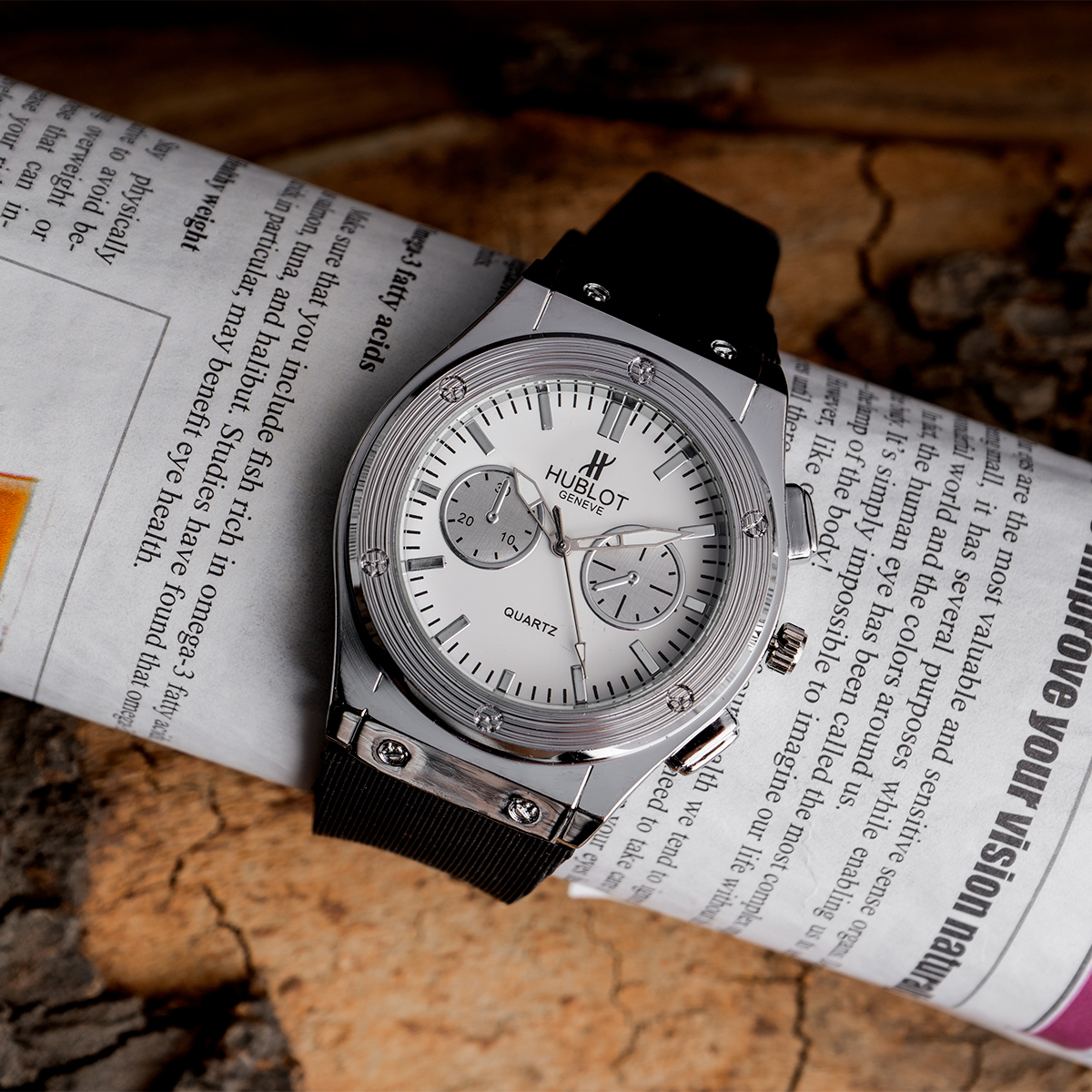 ساعت مچی Hublot نقره ای صفحه سفید مدل C70