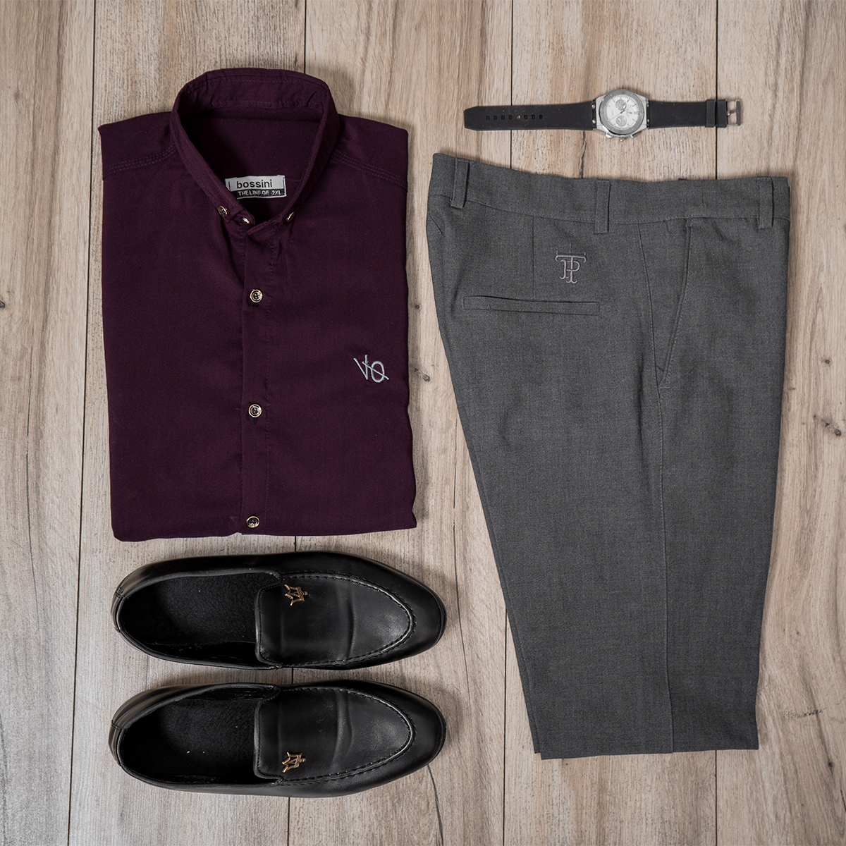 پیراهن مردانه بنفش مدل VQ