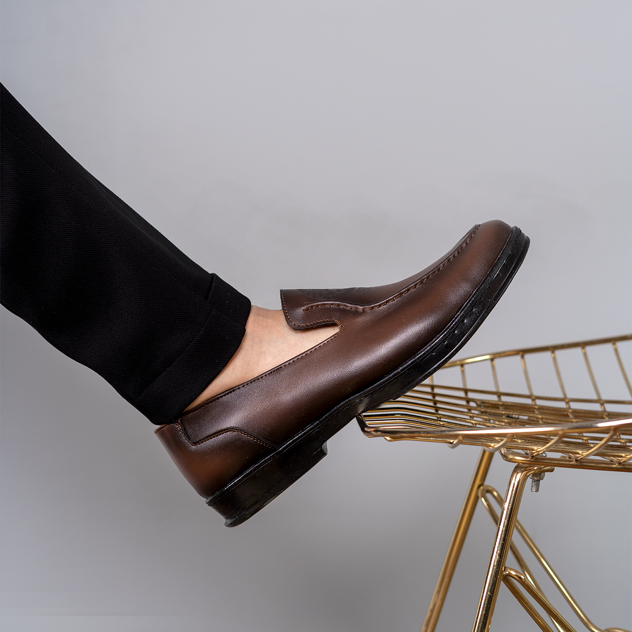 کفش کالج مردانه Versace قهوه ای مدل Ramy