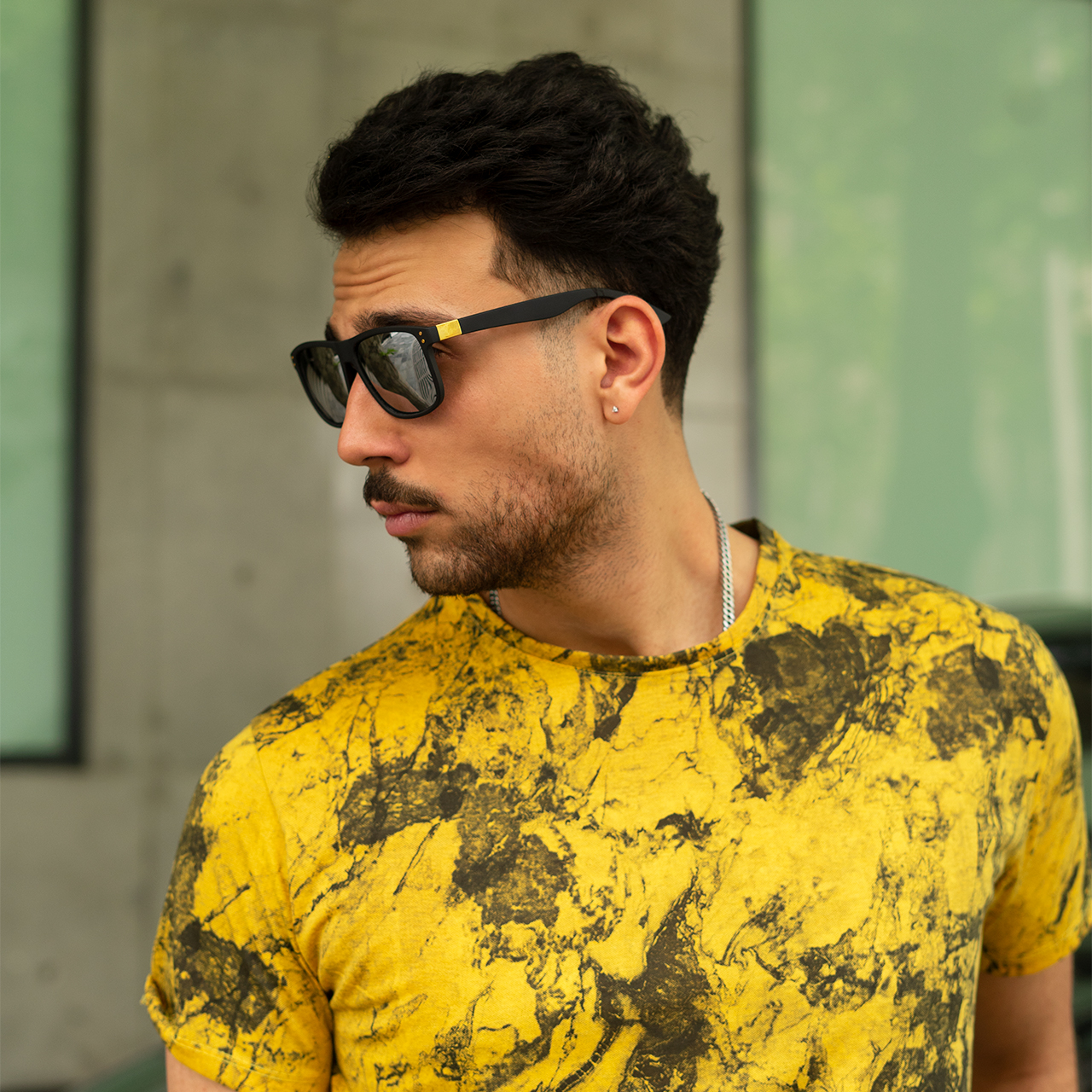 عینک آفتابی آینه ای نقره ای مدل A70