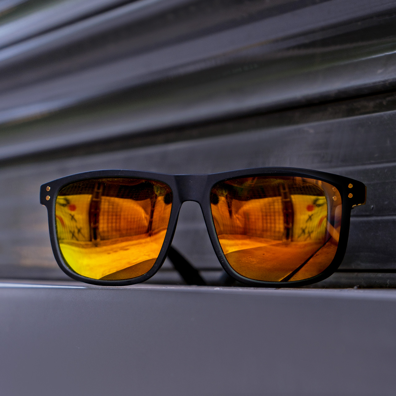 عینک آفتابی آینه ای نارنجی مدل A70