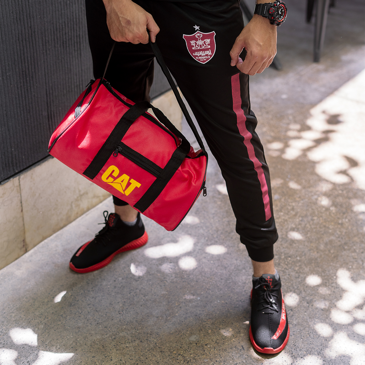 ساک ورزشی Cat قرمز مدل Bahram