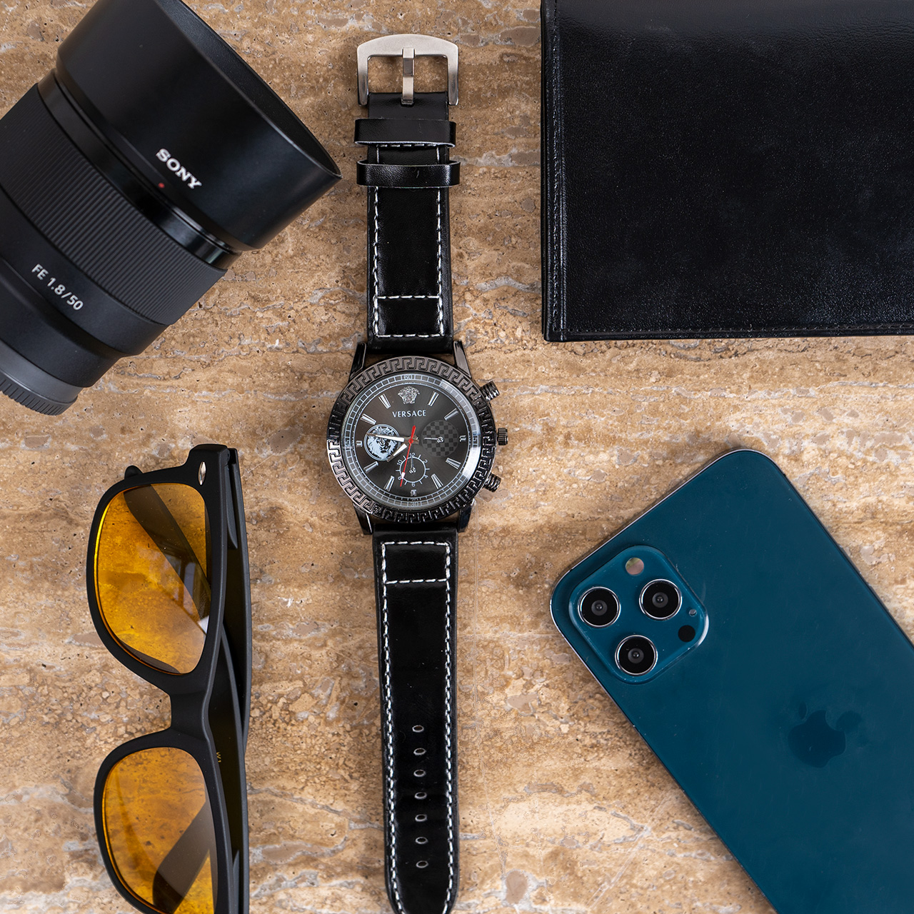 ساعت مچی مشکی مردانه Versace مدلE70