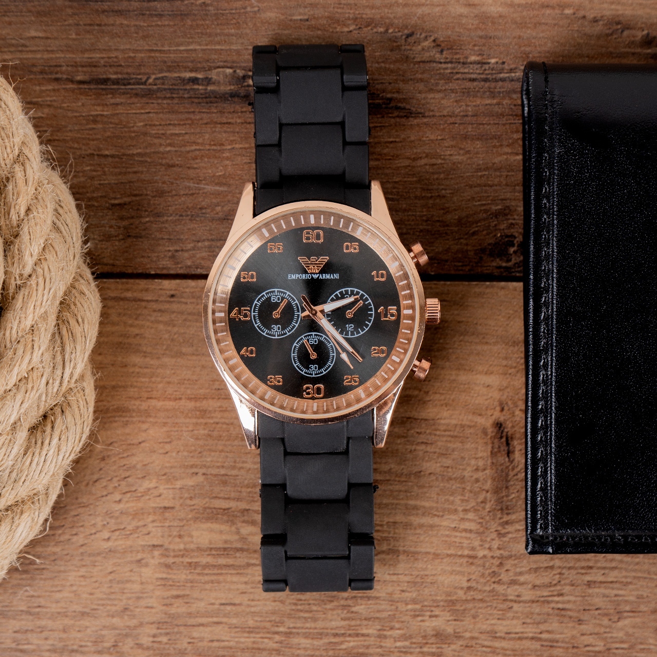 ساعت سرامیکی مشکی مردانه مدلE90