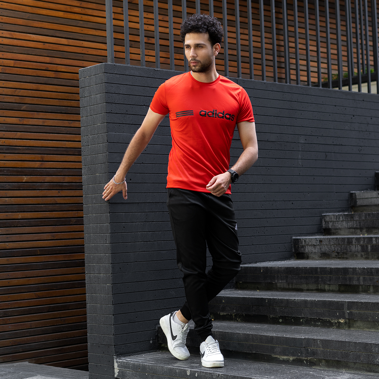 ست تیشرت شلوار Adidas قرمز مردانه مدل Ramin