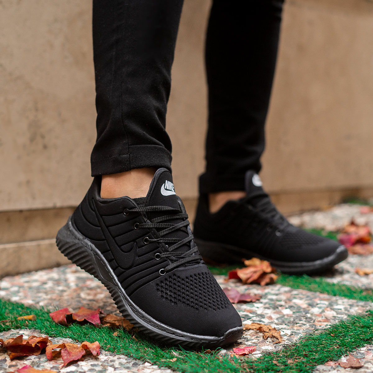 کفش ورزشی نایک مشکی زیره مشکی مدل Rota