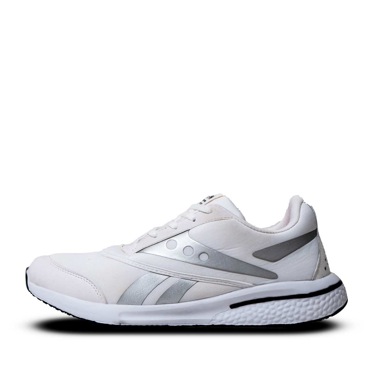 کفش ورزشی ریبوک سفید طوسی مردانه مدل 25CC