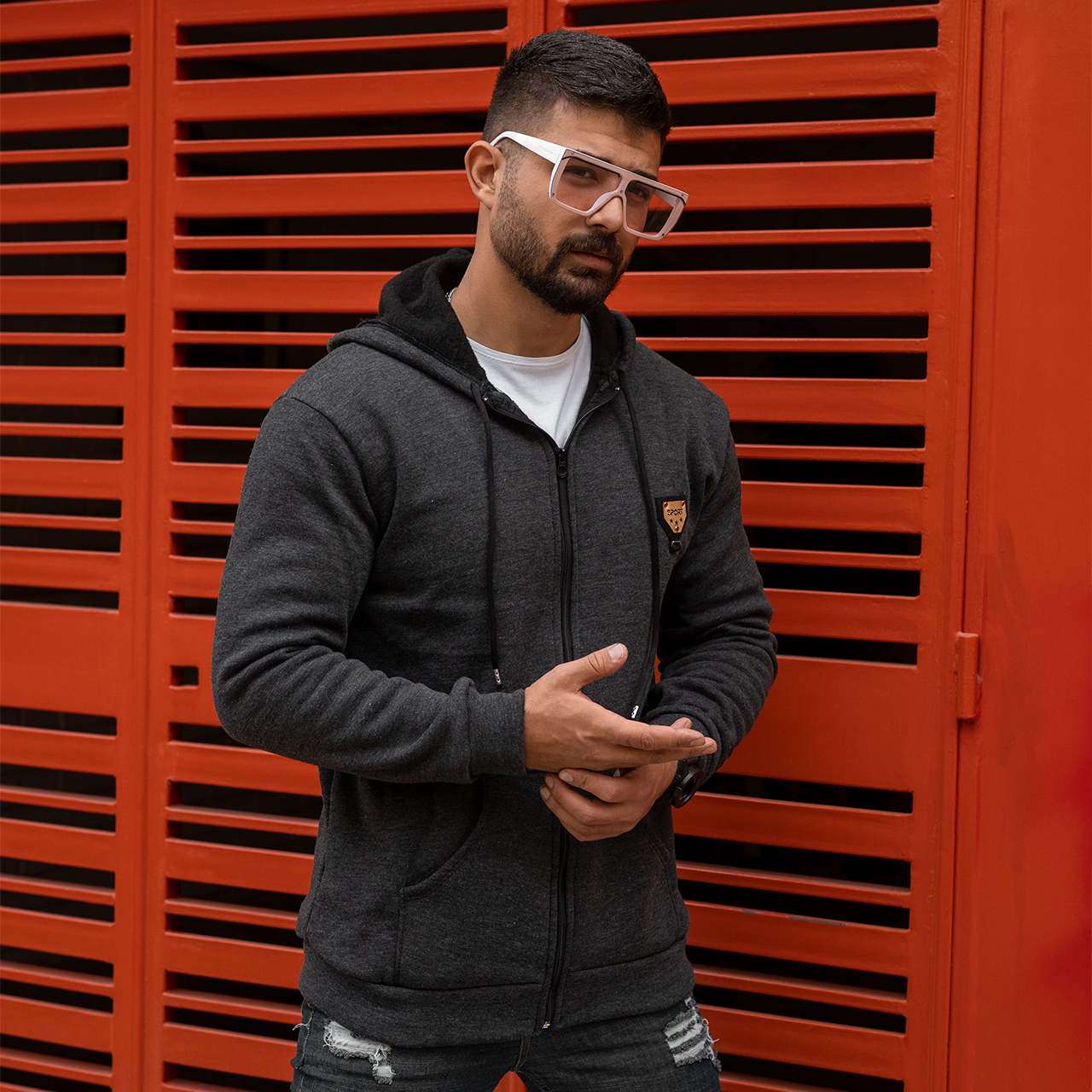 سوییشرت طوسی تیره Sport مردانه مدل T63