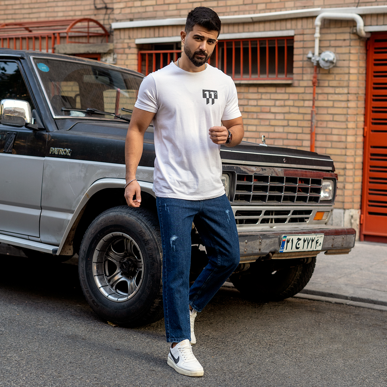 شلوار جین سرمه ای مردانه مدل ABTIN