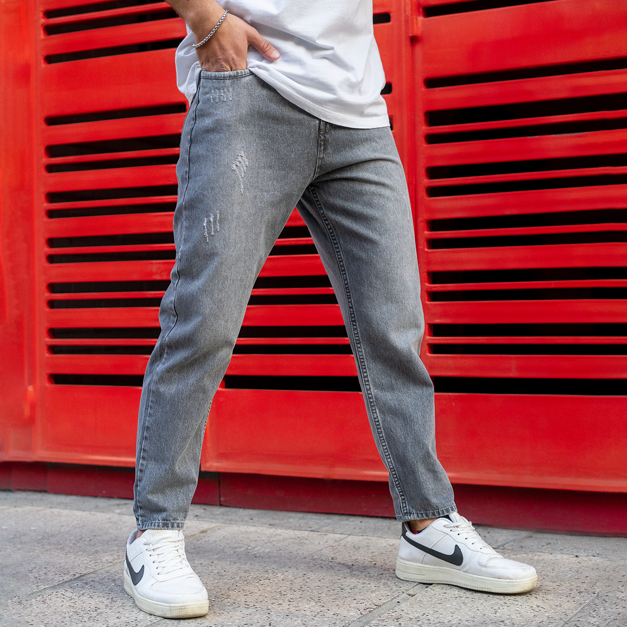 شلوار جین ذغالی مردانه مدل ABTIN