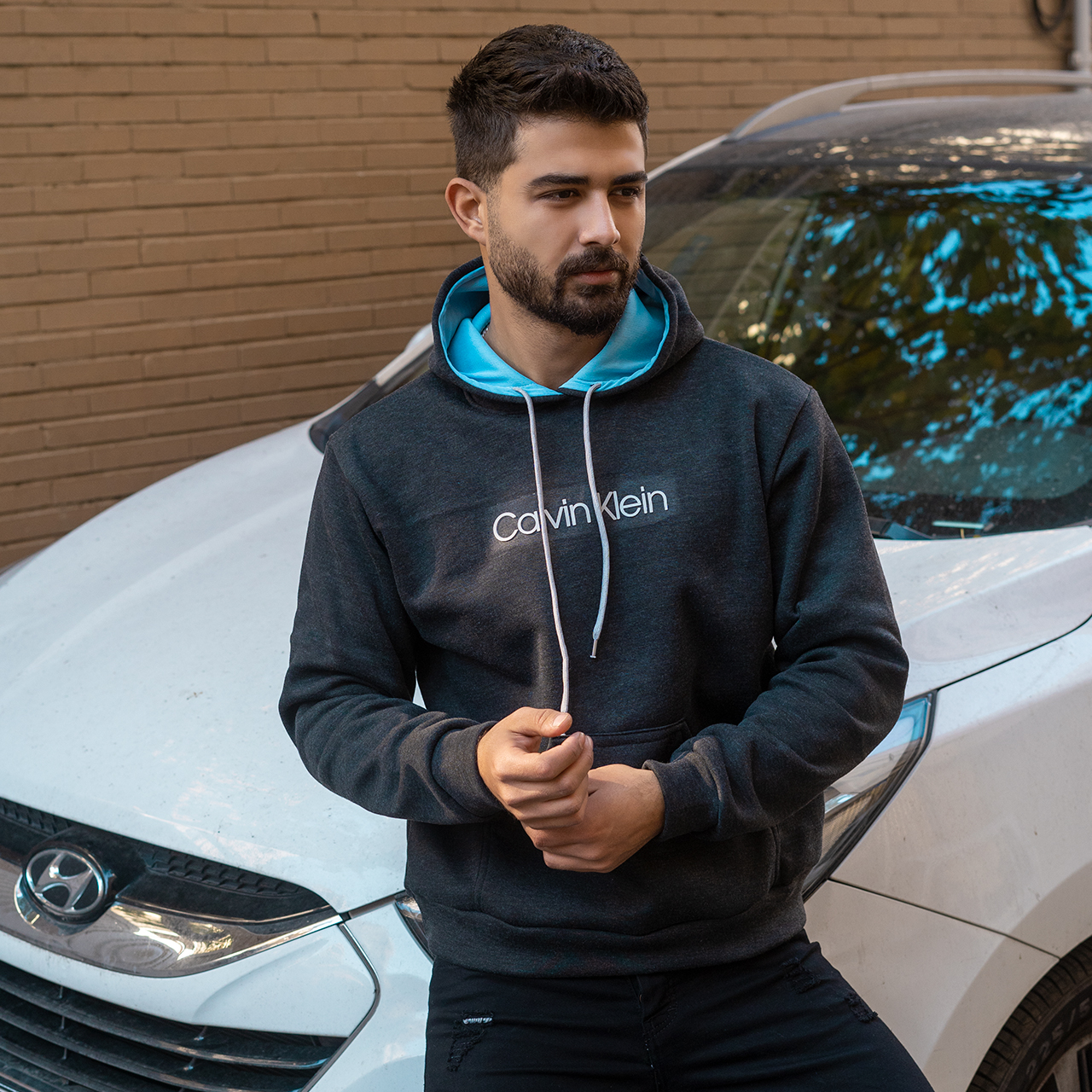 هودی مردانه ذعالی Calvin Klein مدل DATAM