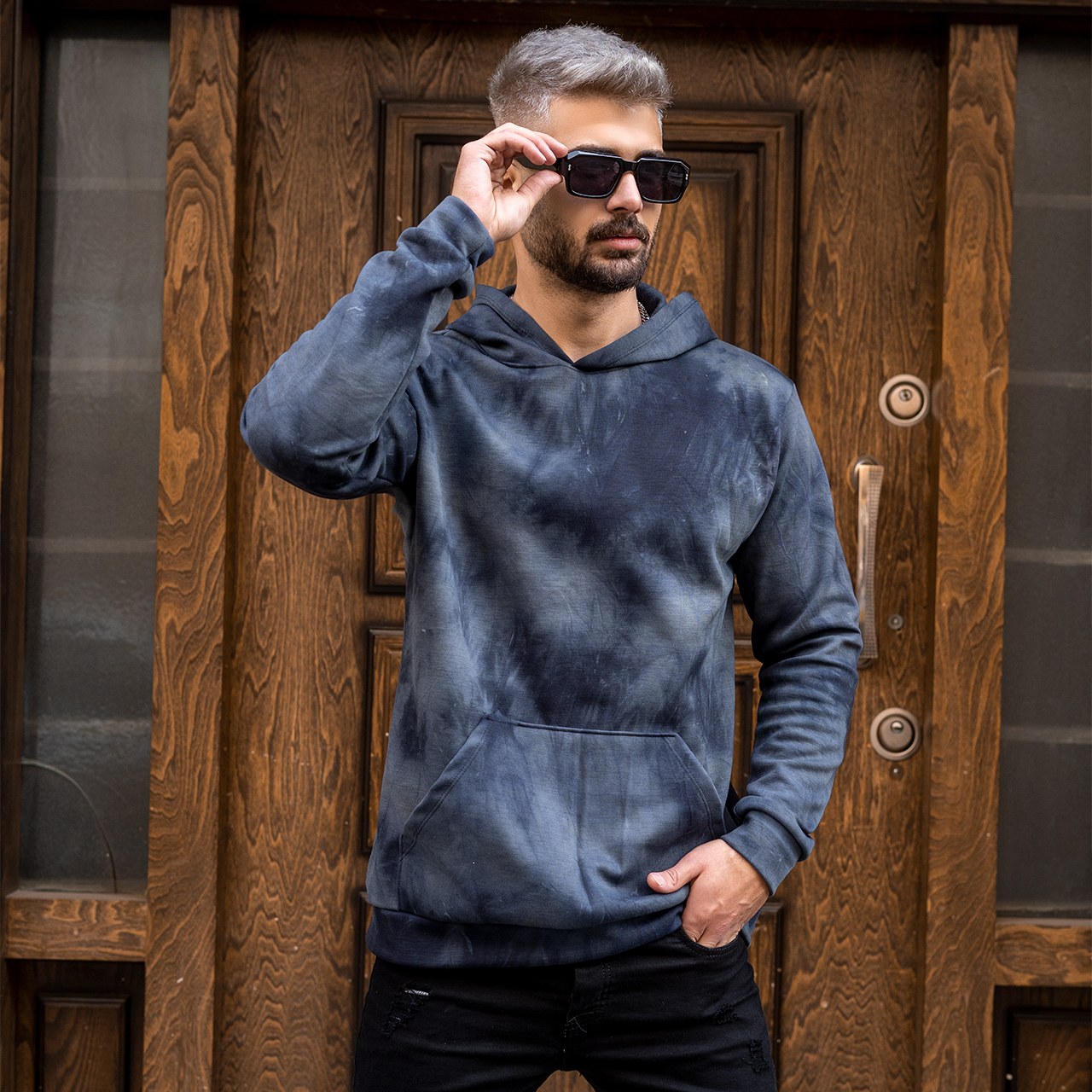 هودی مردانه طوسی مدل Barisan