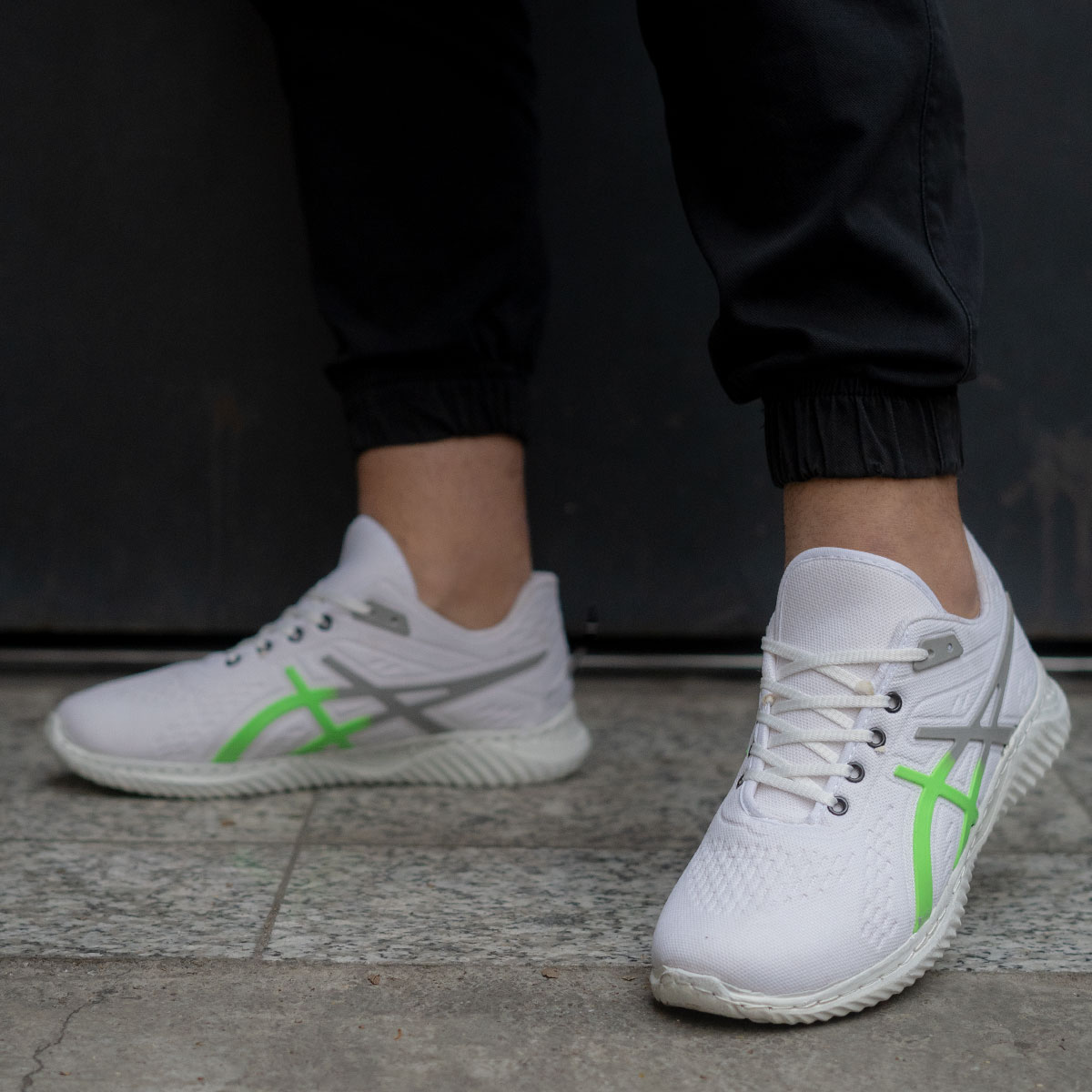 کفش ورزشی (T) مردانه اسیکس سفید سبز مدل A10