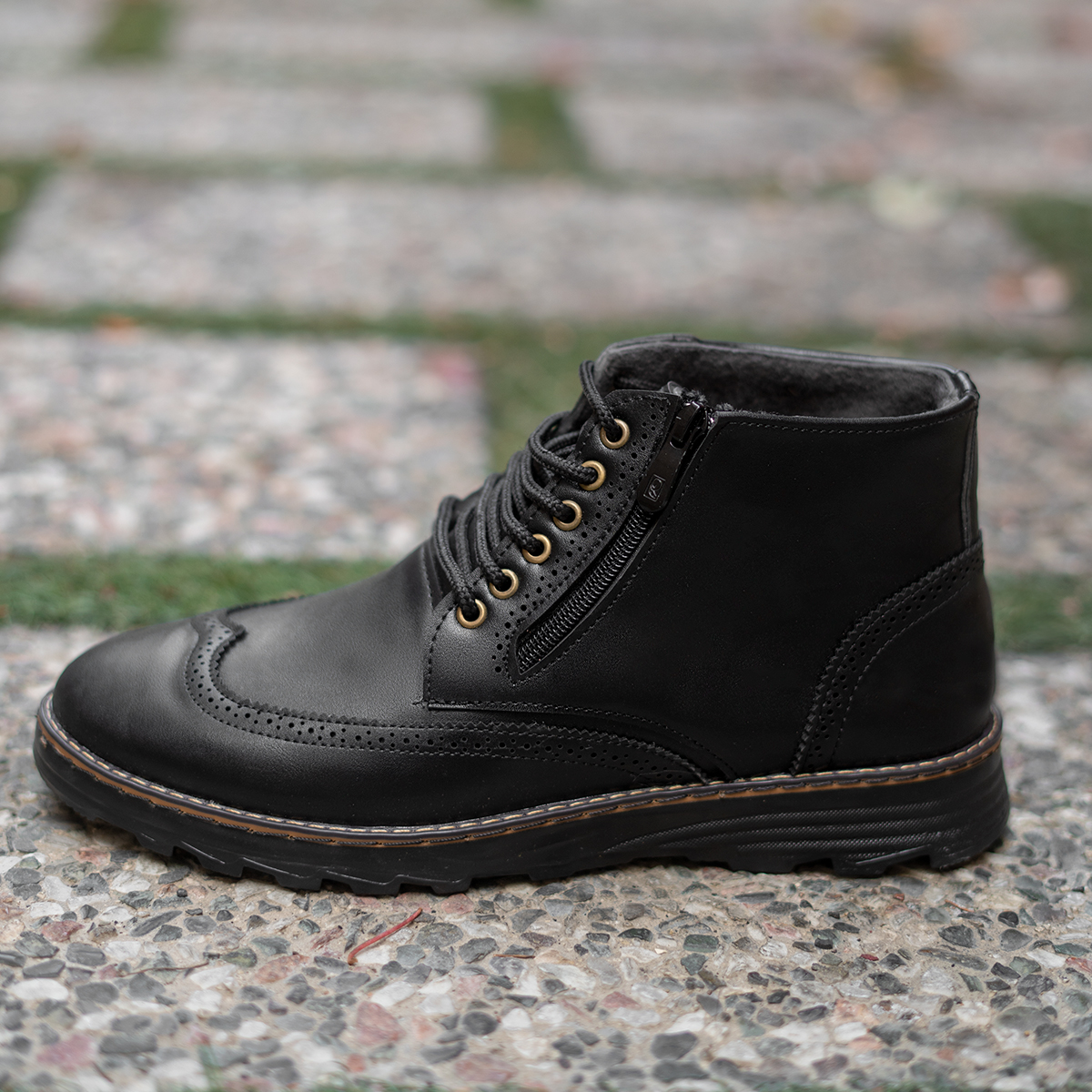 نیم بوت مردانه مشکی مدل Hirbod