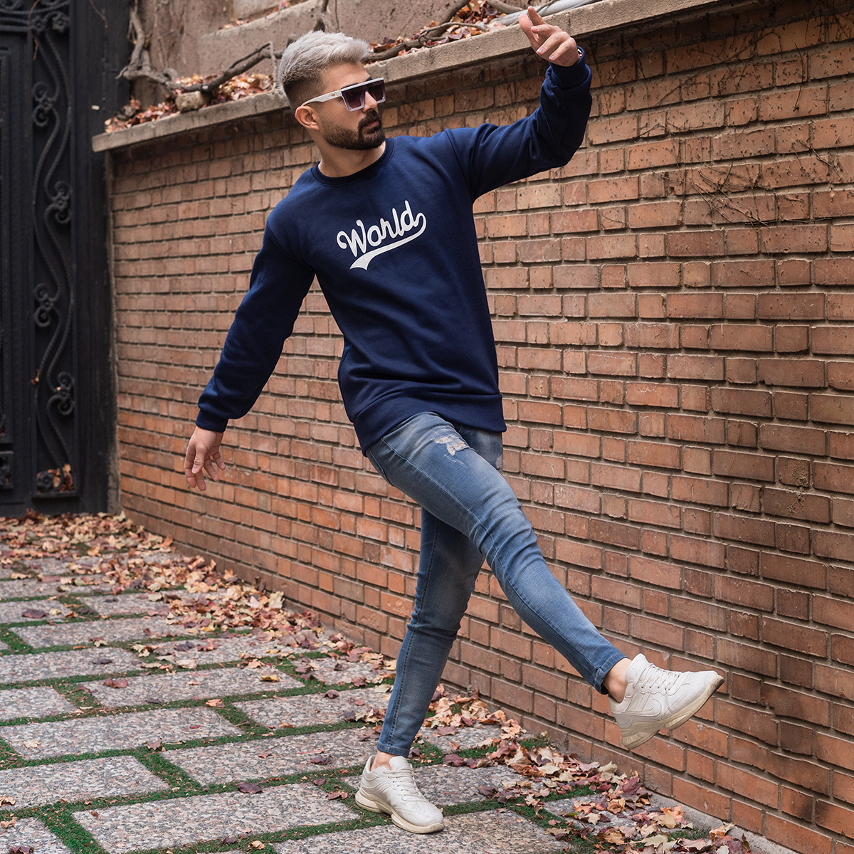 دورس مردانه سرمه ای مدل World