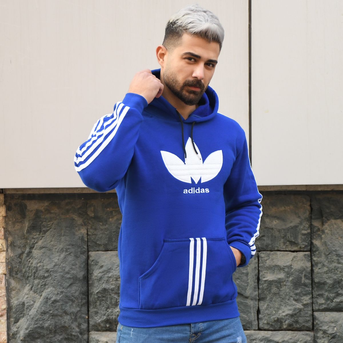 هودی مردانه Adidas آبی مدل Patrick