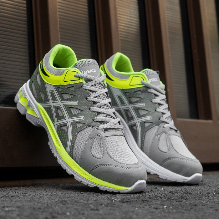 کفش ورزشی Asics مردانه طوسی سبز مدل NERON