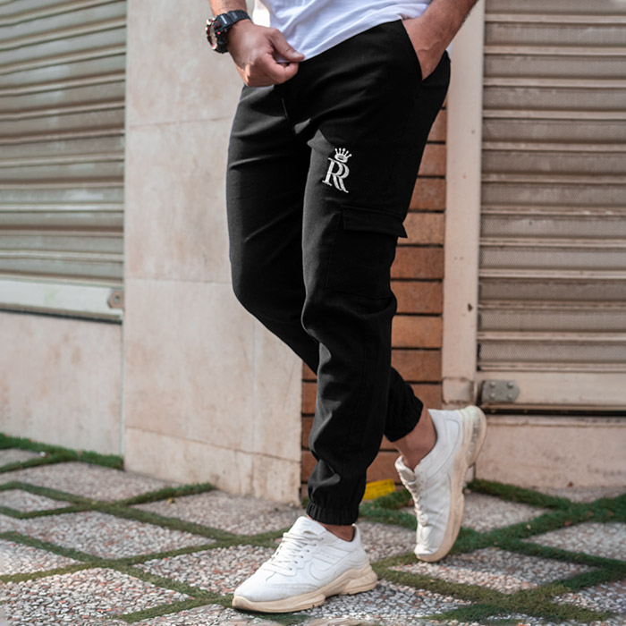 شلوار اسلش مشکی مردانه مدل R15