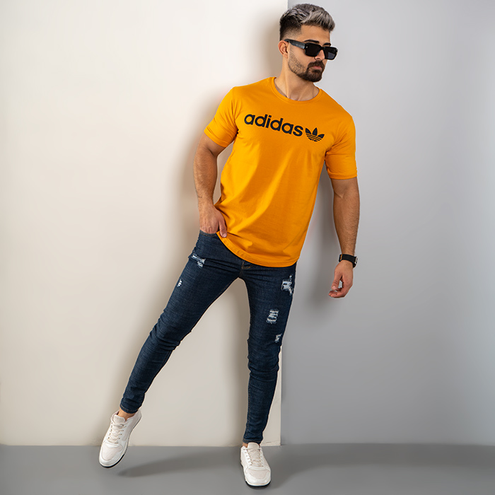 تیشرت مردانه ADIDAS خردلی مدل TENO