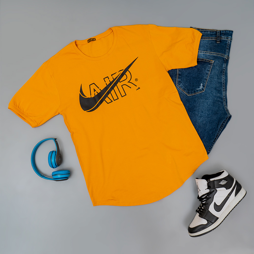 تیشرت مردانه NIKE AIR خردلی مدل ROKO