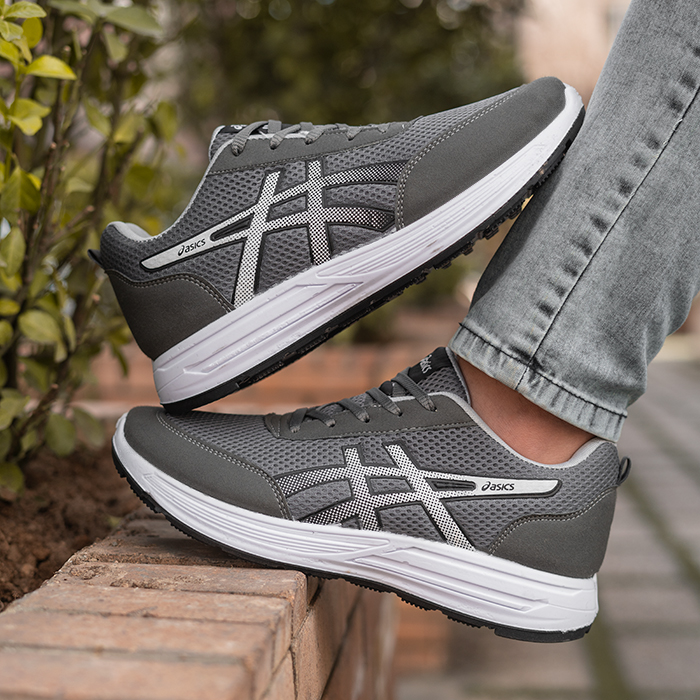 کفش ورزشی Asics طوسی تیره مردانه مدل BARZIN