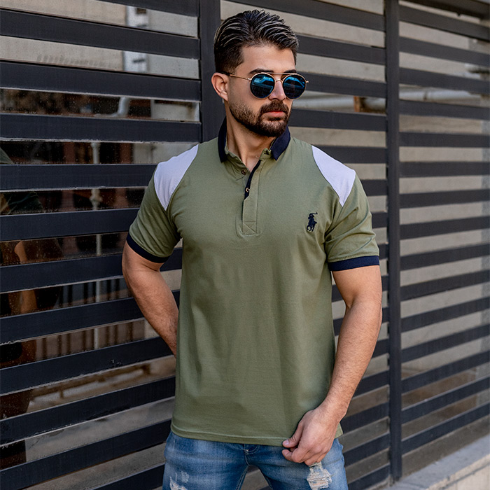 تیشرت Polo سبز مردانه مدل HAKO