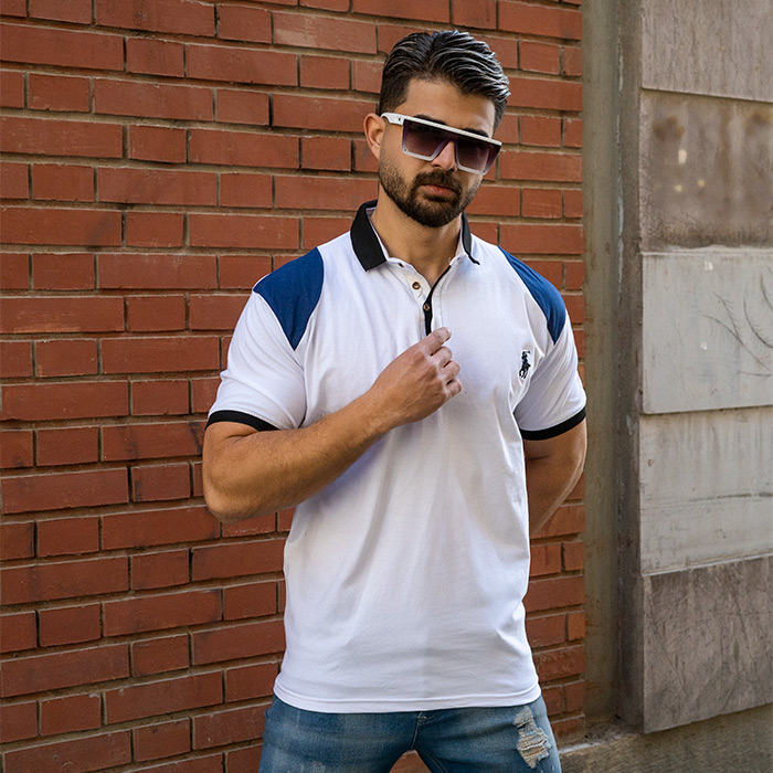 تیشرت Polo سفید مردانه مدل HAKO