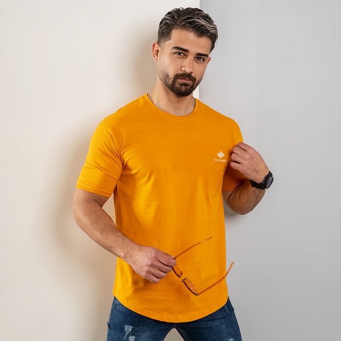 تیشرت مردانه خردلی مدل Canada
