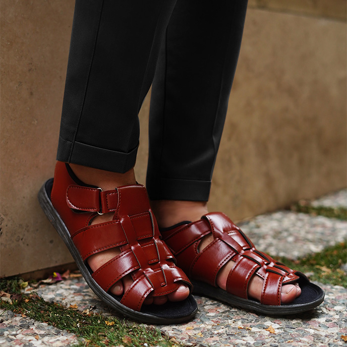 صندل عسلی مردانه مدل Amir