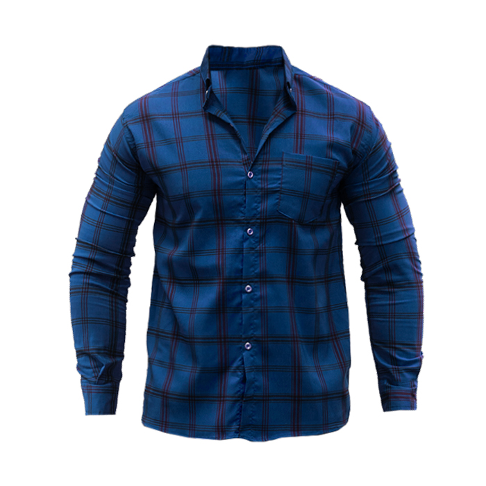 پیراهن مردانه سرمه ای مدل Tanpoosh