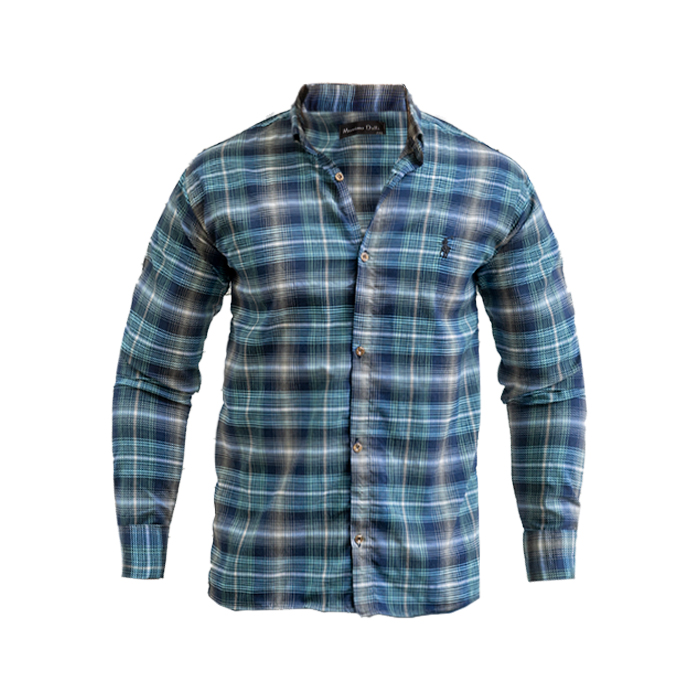 پیراهن مردانه سبز آبی مدل Farzad