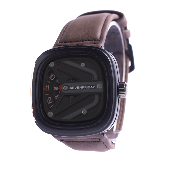 ساعت sevenfriday قهوه ای صفحه مشکی مدل Etro