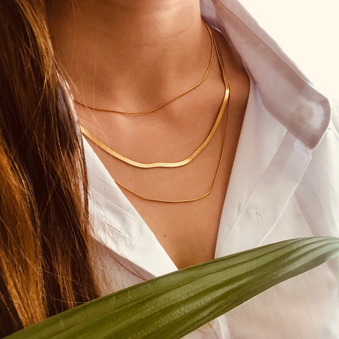 گردنبند طلایی مدل fered