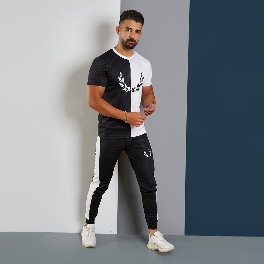 ست تیشرت شلوار طرح برگ مردانه مدل payam