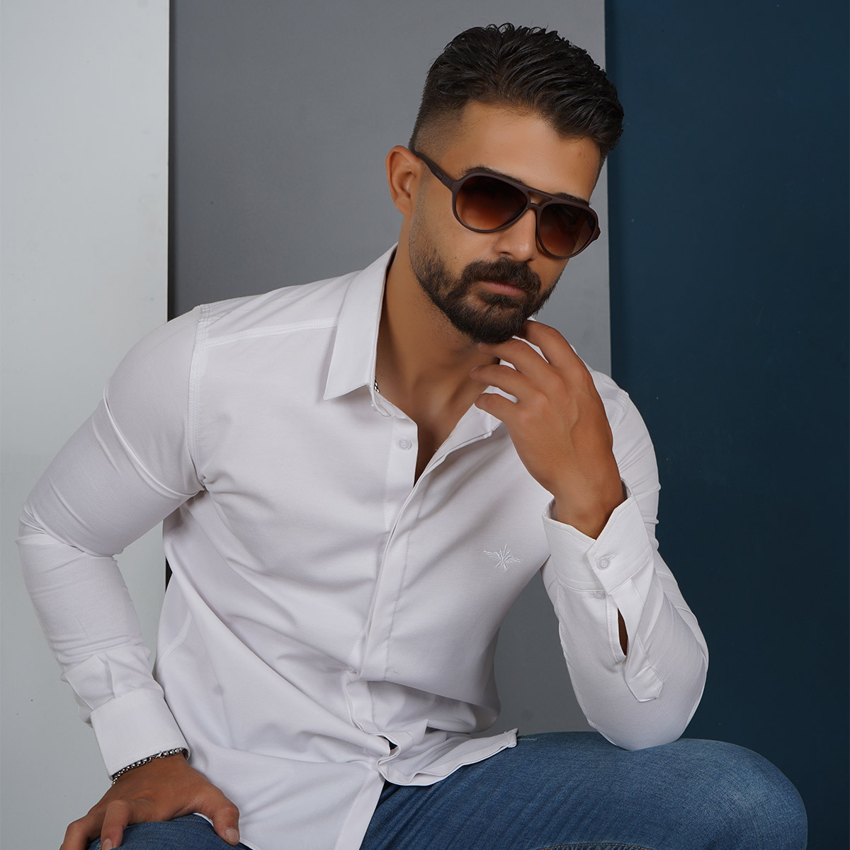 عینک مردانه قهوه‌ای مدل Aras