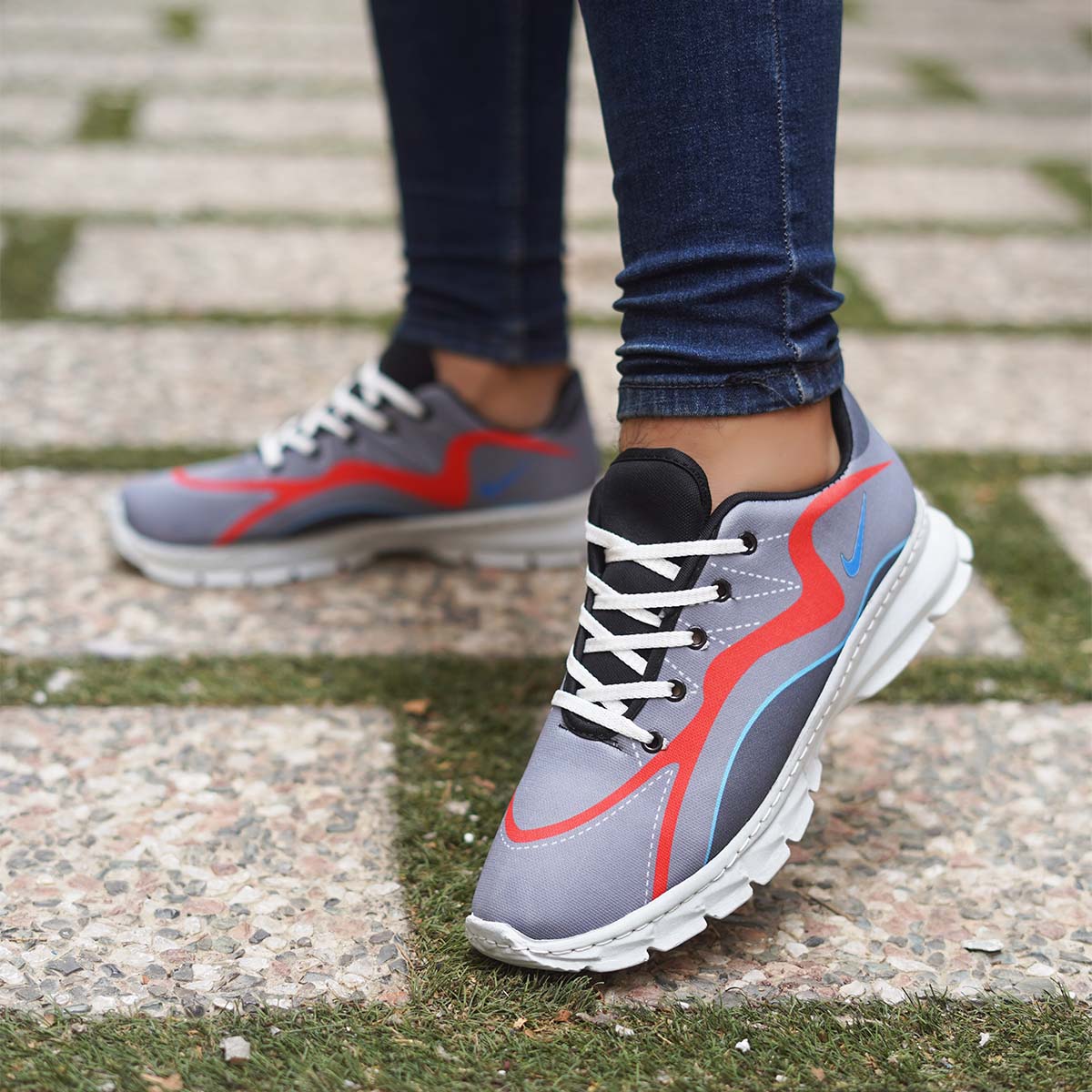 کفش ورزشی مردانه (T) طوسی قرمز مدلjimin