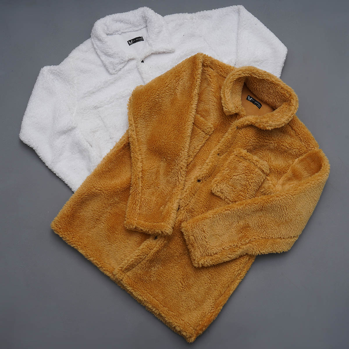 ژاکت مردانه جیب دار خردلی مدل TEDI