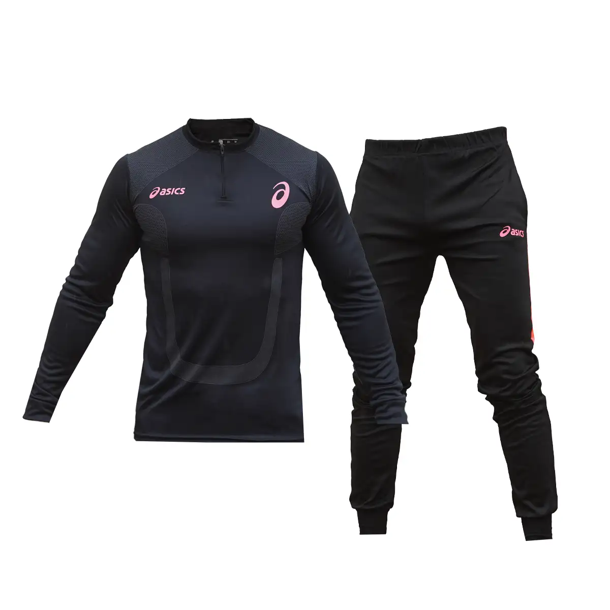 ست تیشرت آستین بلندشلوار مردانه مشکی مدل ASICS