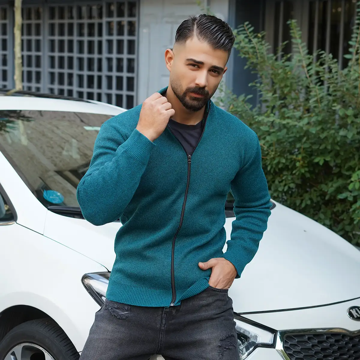 سوییشرت مردانه سبز مدل Meysam